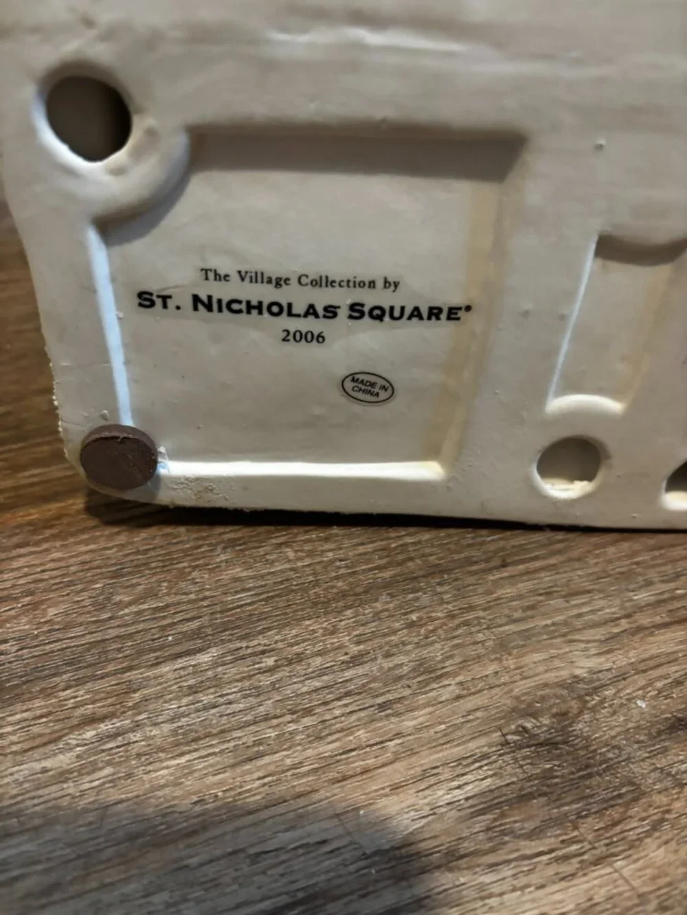 St. Nicholas Square Christmas Village light up house Gas Station
